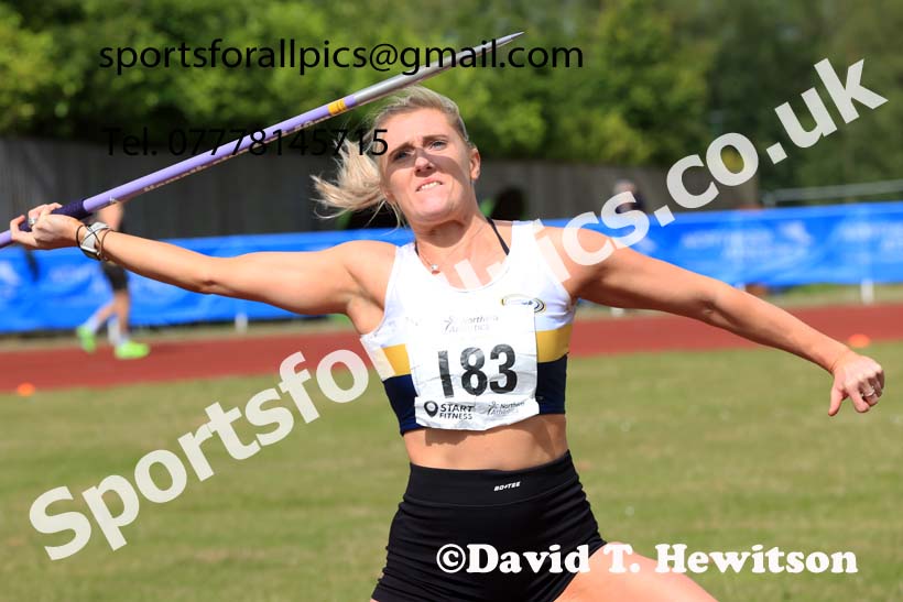 Senior Womens javelin, 2024 Northern Senior and Under-20s Track and Field Champs, Middlesbrough.  Photo: David T. Hewitson/Sports for All Pics